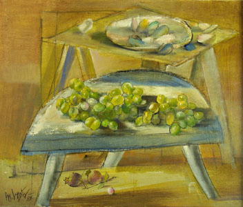 Groe na tronogu, ulje na platnu, 55 x 66 cm, 1999.