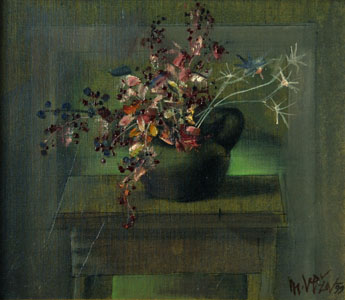 Poljsko cvijeće, ulje na platnu kaširano na kartonu, 41,5 x 48 cm, 1999.