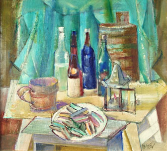 Priča kistom, ulje na platnu, 63 x 70 cm, 2001.